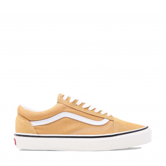 Yellow and white store vans old skool