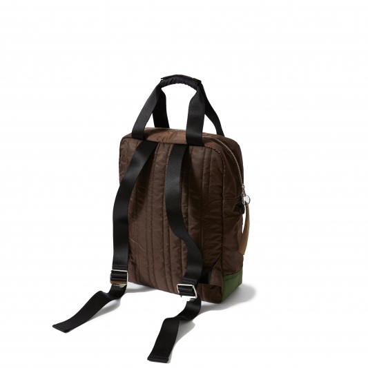 Large Brown Flight Nylon Backpack