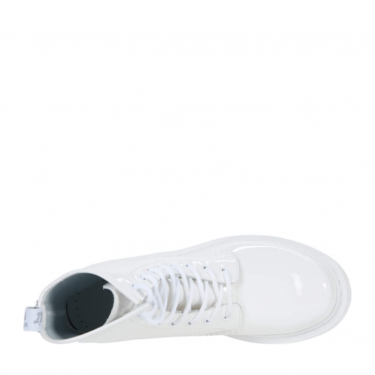 1460 Mono White Patent Lamper