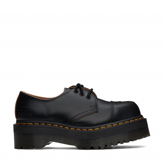 1461 Platform Mademe Black Vintage Smooth