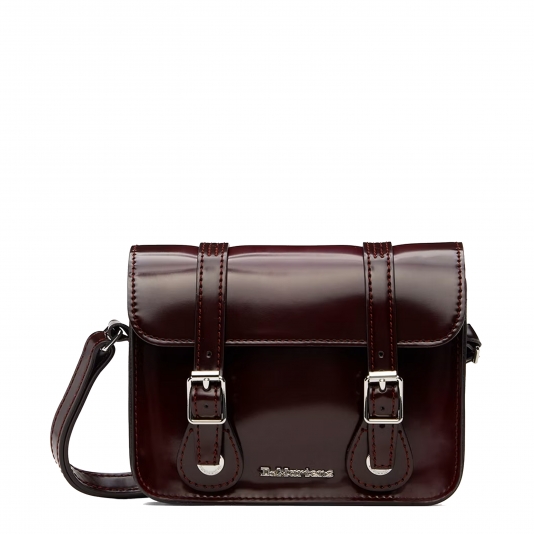 7 Inch Crossbody Vegan Cherry Red