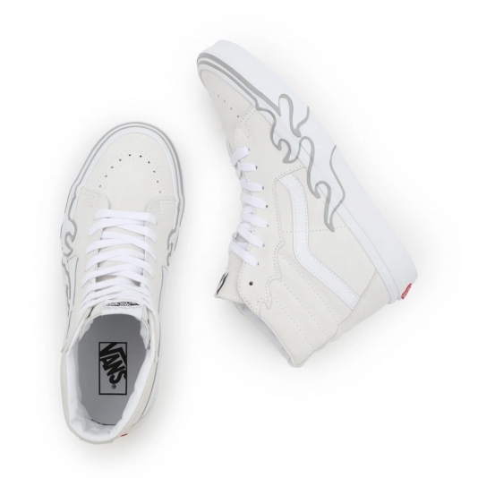 Sk8-HI Flame Mono White Suede