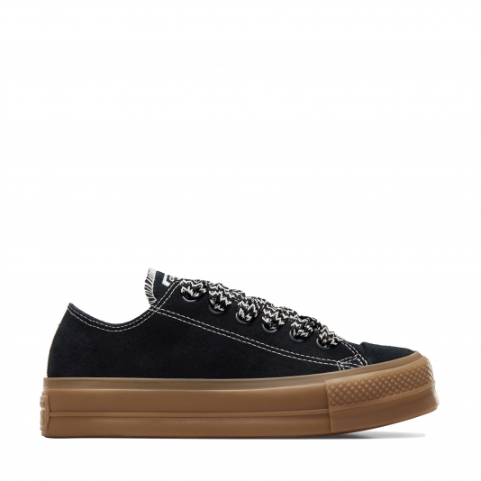 Chuck Taylor All Star Platform OX Black/Egret/Light Brown Suede