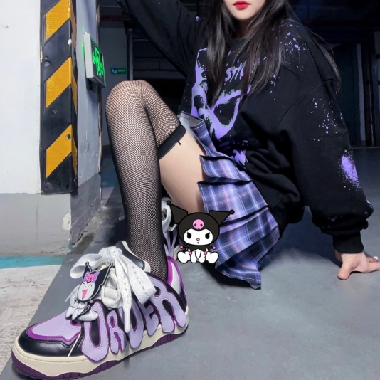 Skater 001 X Kuromi Purple Lama