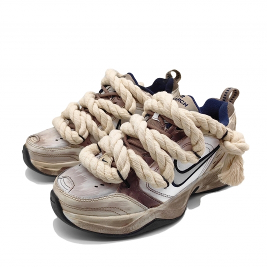 [ CUSTOM ] Air Monarch 4 Dreadlocks Dirty Beige/Brown