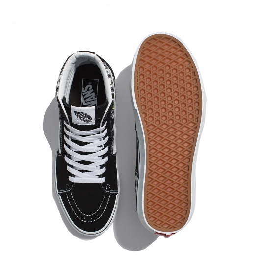 Sk8-HI Flame Skull Black/True White