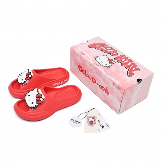 OCloud 004 Slides X Sanrio Hello Kitty Red