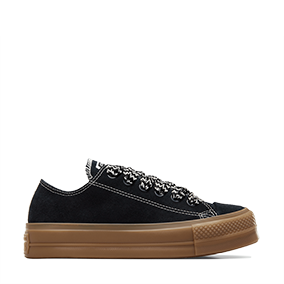 Chuck Taylor All Star Platform OX Black/Egret/Light Brown Suede