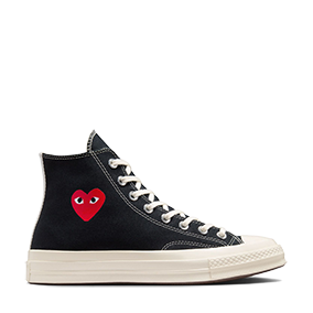 Chuck Taylor Vintage 70 X Comme des Garcons PLAY Single Heart HI Black/Red/Egret