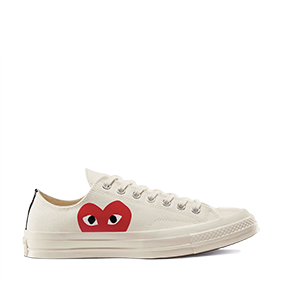 Chuck Taylor Vintage 70 X Comme des Garcons PLAY OX Milk/White/High Risk Red