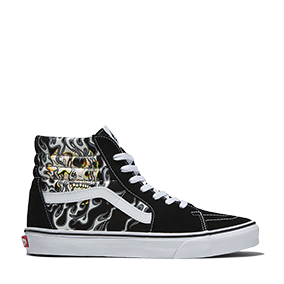 Sk8-HI Flame Skull Black/True White