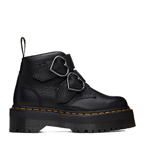 Devon Hearts Black Milled Nappa