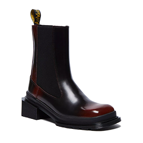 Chelsea Maybole Square Toe Black / Cherry Red Arcadia