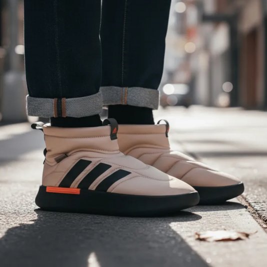 Adipuff MID Beige/Black/Orange