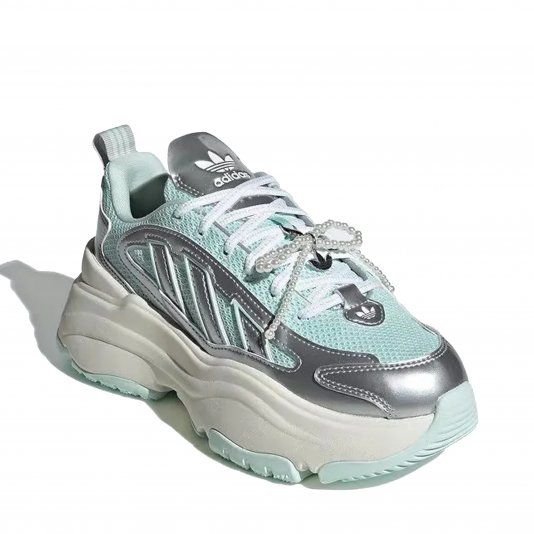 Ozgaia Bow Silver Metal/Cream Mint/White