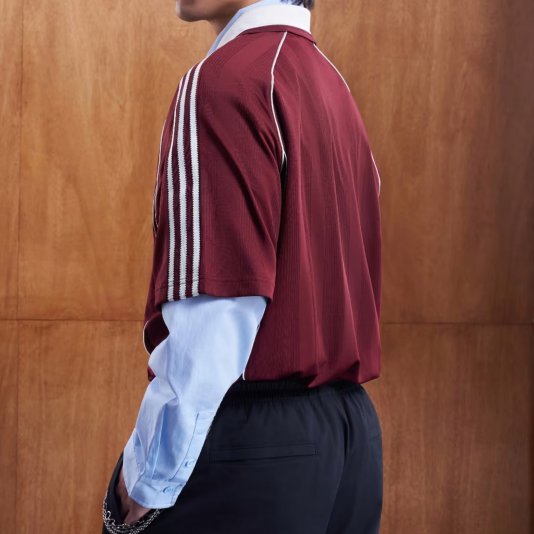 Blk Polo Shirt Shadow Red