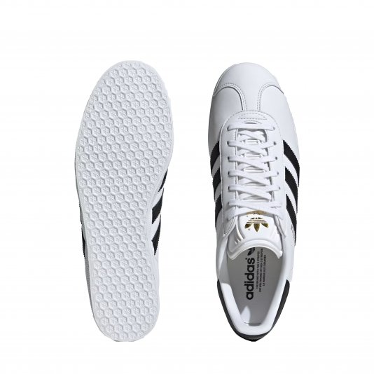 Gazelle Cloud White/Core Black/Gold Metallic