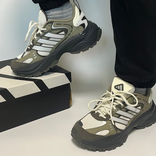 Shadow Fever Olive Strata/Dark Brown/Cloud White