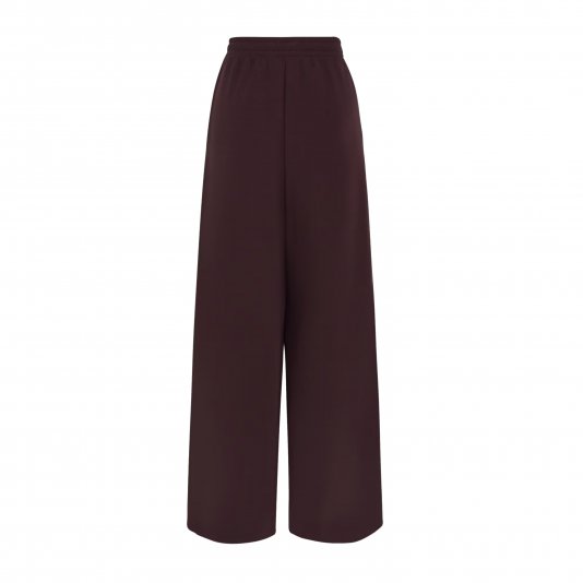 Pleat Wide Pant Shadow Brown
