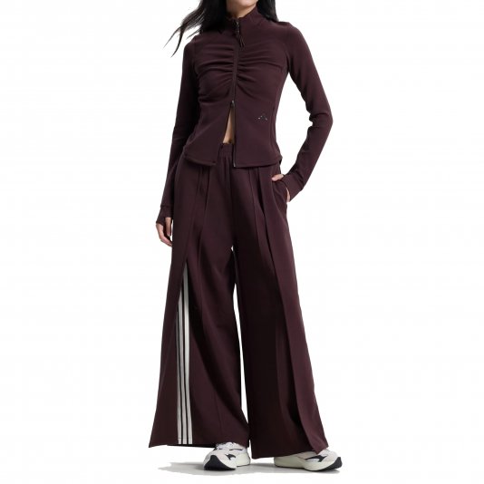 Pleat Wide Pant Shadow Brown