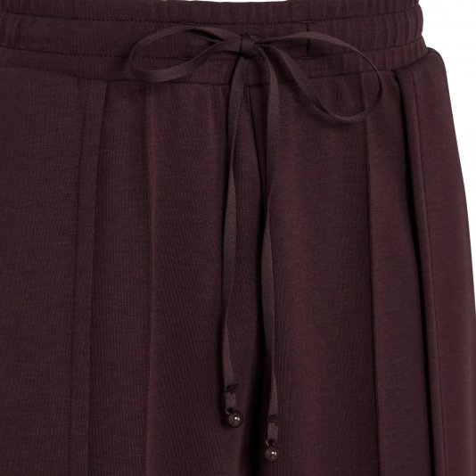 Pleat Wide Pant Shadow Brown