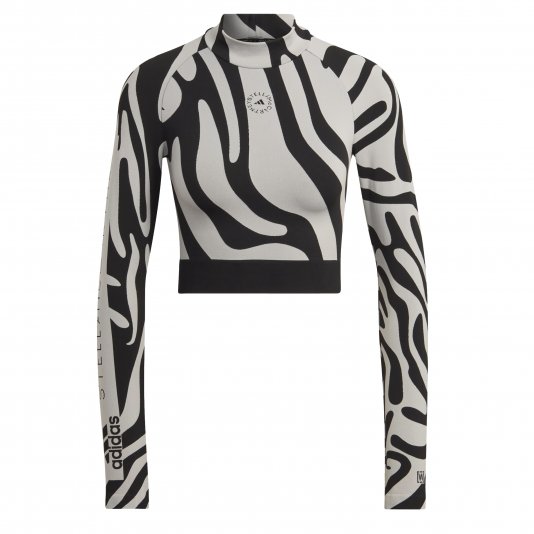 Seamless Wolford Crop Top X Stella McCartney Grey Two/Black