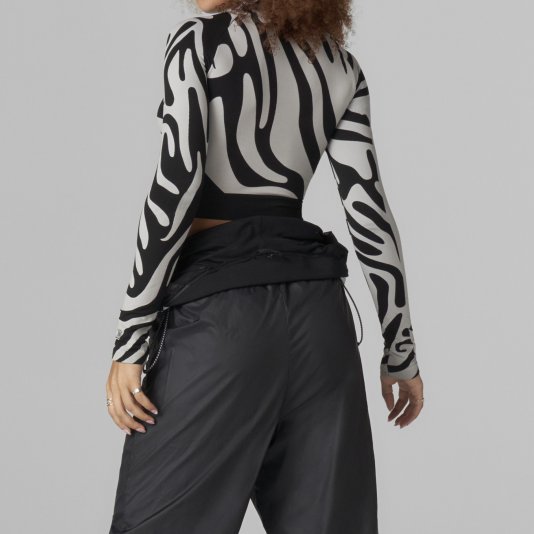 Seamless Wolford Crop Top X Stella McCartney Grey Two/Black