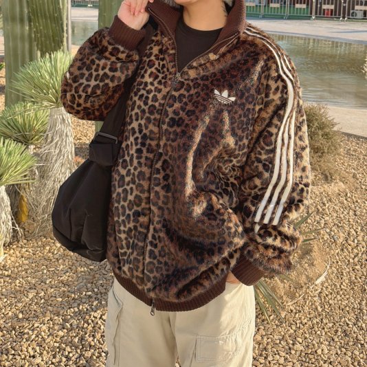 JQD TT Track Top Knit Leopard Black/Brown