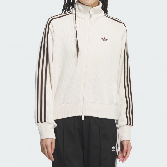 Knit Baloon Track Top Wonder White
