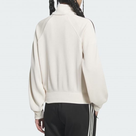 Knit Baloon Track Top Wonder White