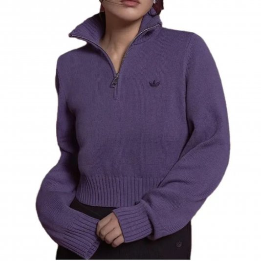 Premium Essentials Half Zip Dark Gray Violet