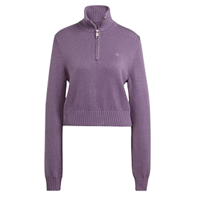 Premium Essentials Half Zip Dark Gray Violet