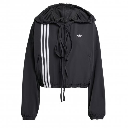 Ribbon Off Placed 3-Stripes Tracktop Black