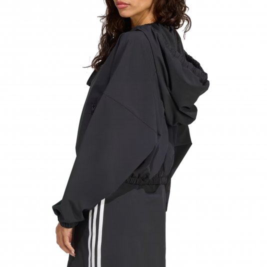 Ribbon Off Placed 3-Stripes Tracktop Black