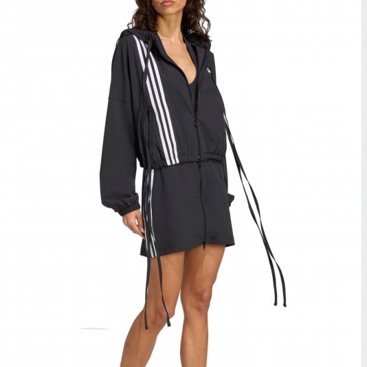 Ribbon Off Placed 3-Stripes Tracktop Black