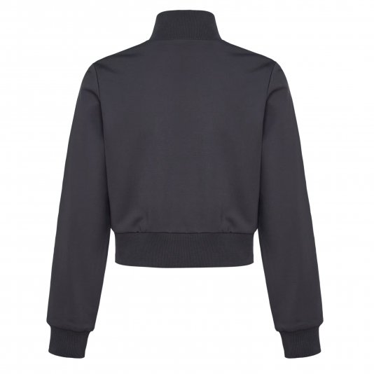 Ruffle Track Top Grey Six