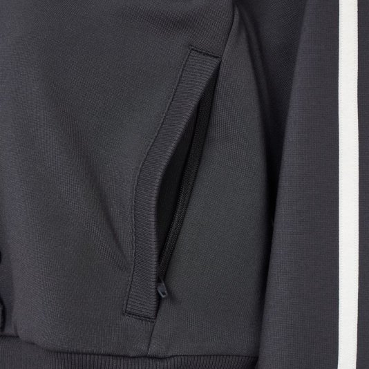 Ruffle Track Top Grey Six