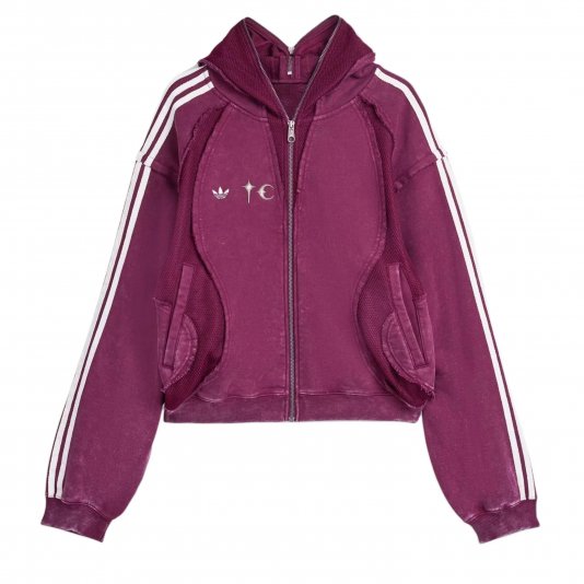 Teamgeist Hooded Zip Up X Thug Club Maroon