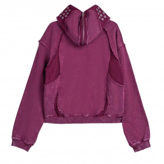 Teamgeist Hooded Zip Up X Thug Club Maroon