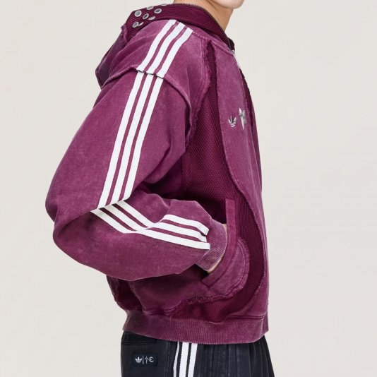 Teamgeist Hooded Zip Up X Thug Club Maroon