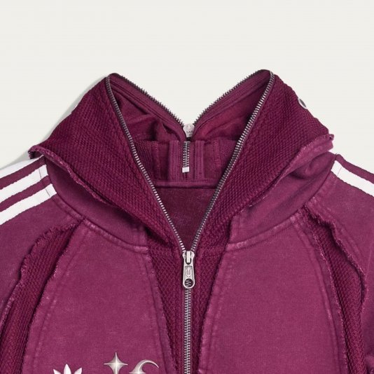 Teamgeist Hooded Zip Up X Thug Club Maroon