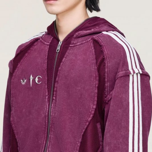 Teamgeist Hooded Zip Up X Thug Club Maroon