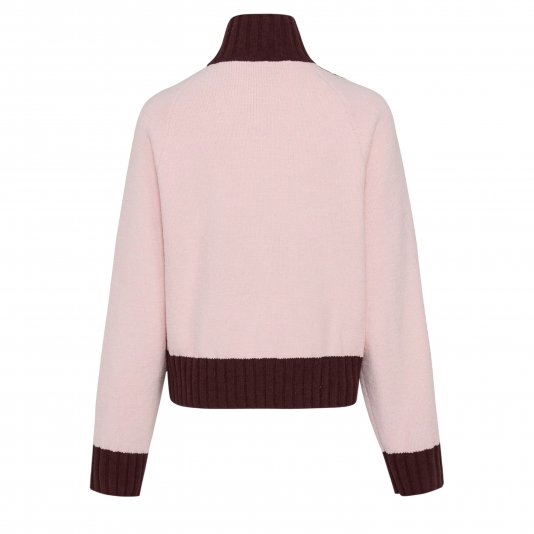 W Knit Track Top Light Pink