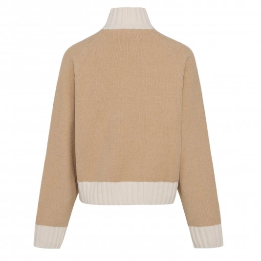 W Knit Track Top Magical Light Brown
