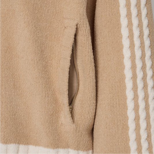 W Knit Track Top Magical Light Brown