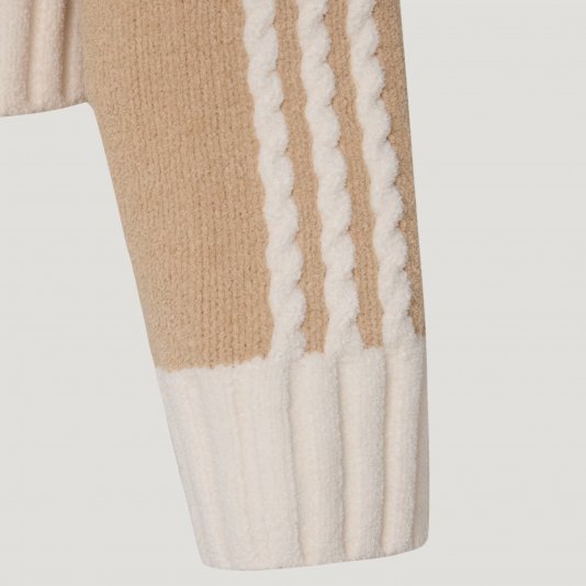 W Knit Track Top Magical Light Brown