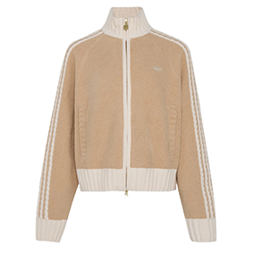W Knit Track Top Magical Light Brown