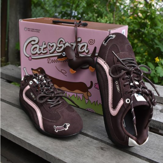 Emoji Dachshund Brown/Pink