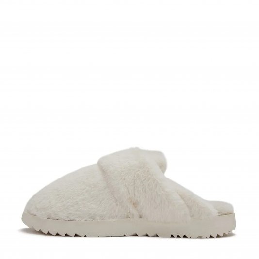 Slide Fluffy 1 Off White