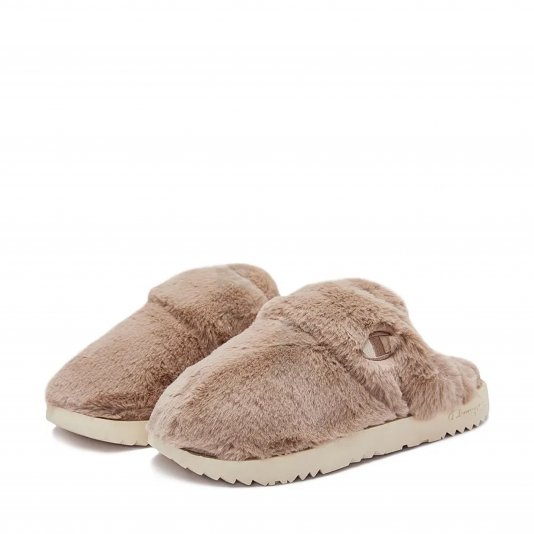 Slide Fluffy 1 Brown